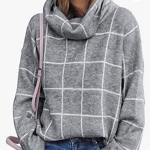 Pullover Plaid Sweater Dress